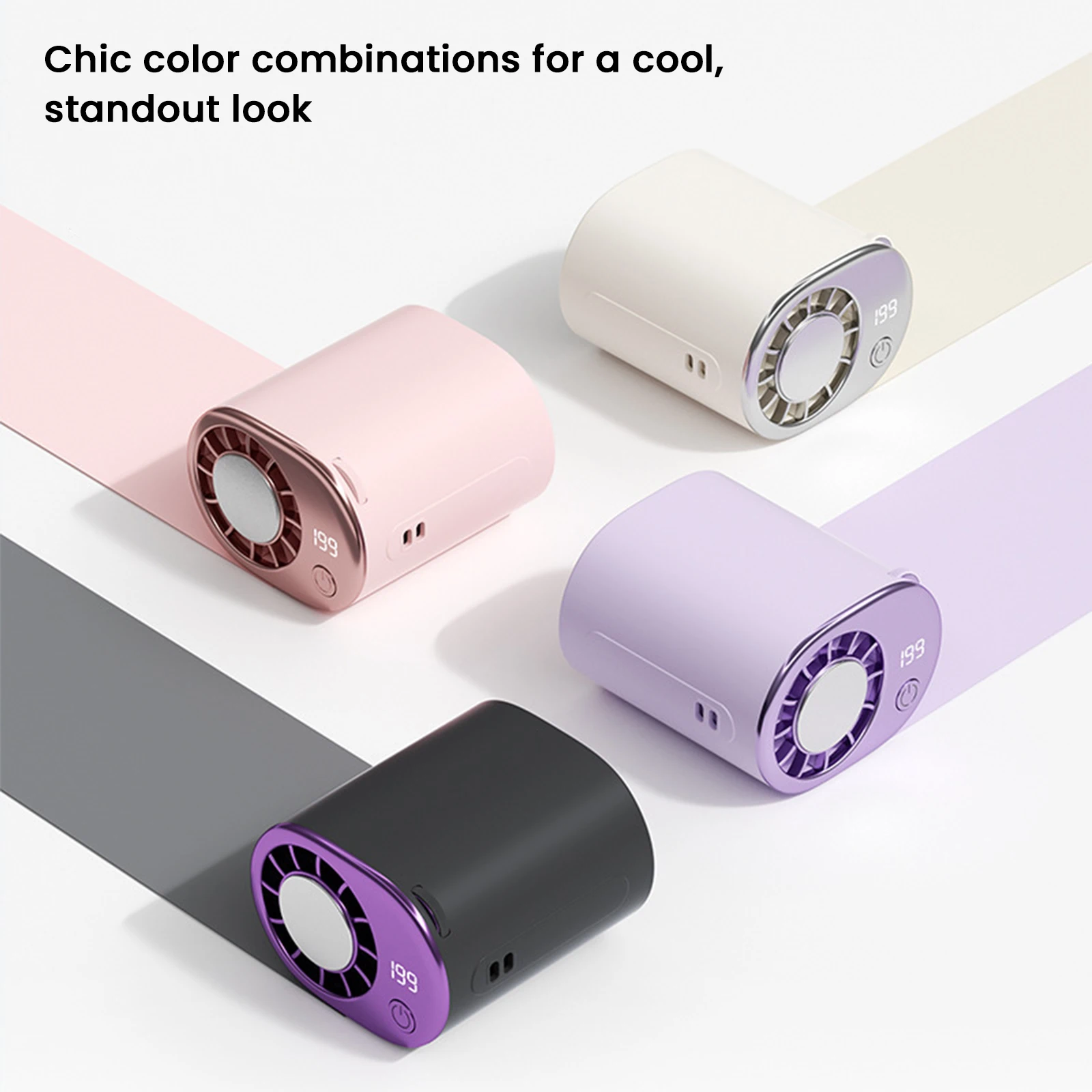 Umbrella Led Clip - Ventilador de Cuello con Pantalla LED,