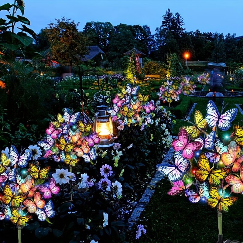 Outdoor Lighting Diy - Luces LED solares de mariposa para