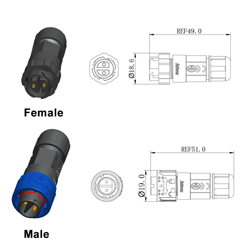 Outdoor Lighting Wire Connectors - Conector de alimentación M16 de 2
