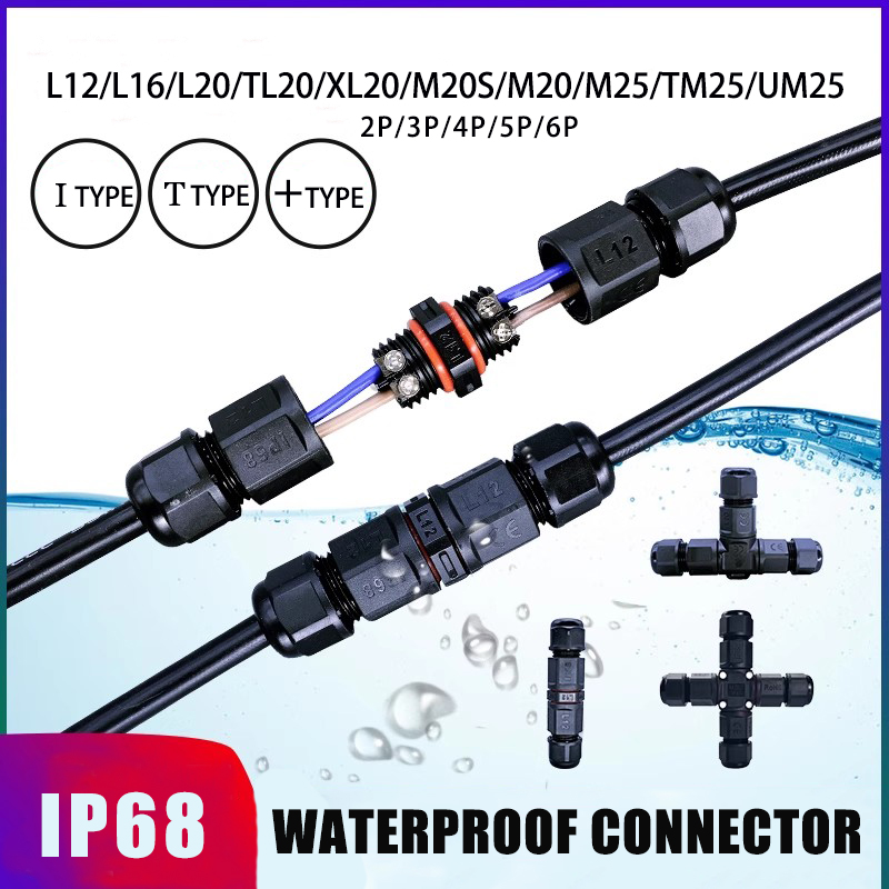 Outdoor Lighting Wire Connectors - Conector impermeable IP68, Cable de luz