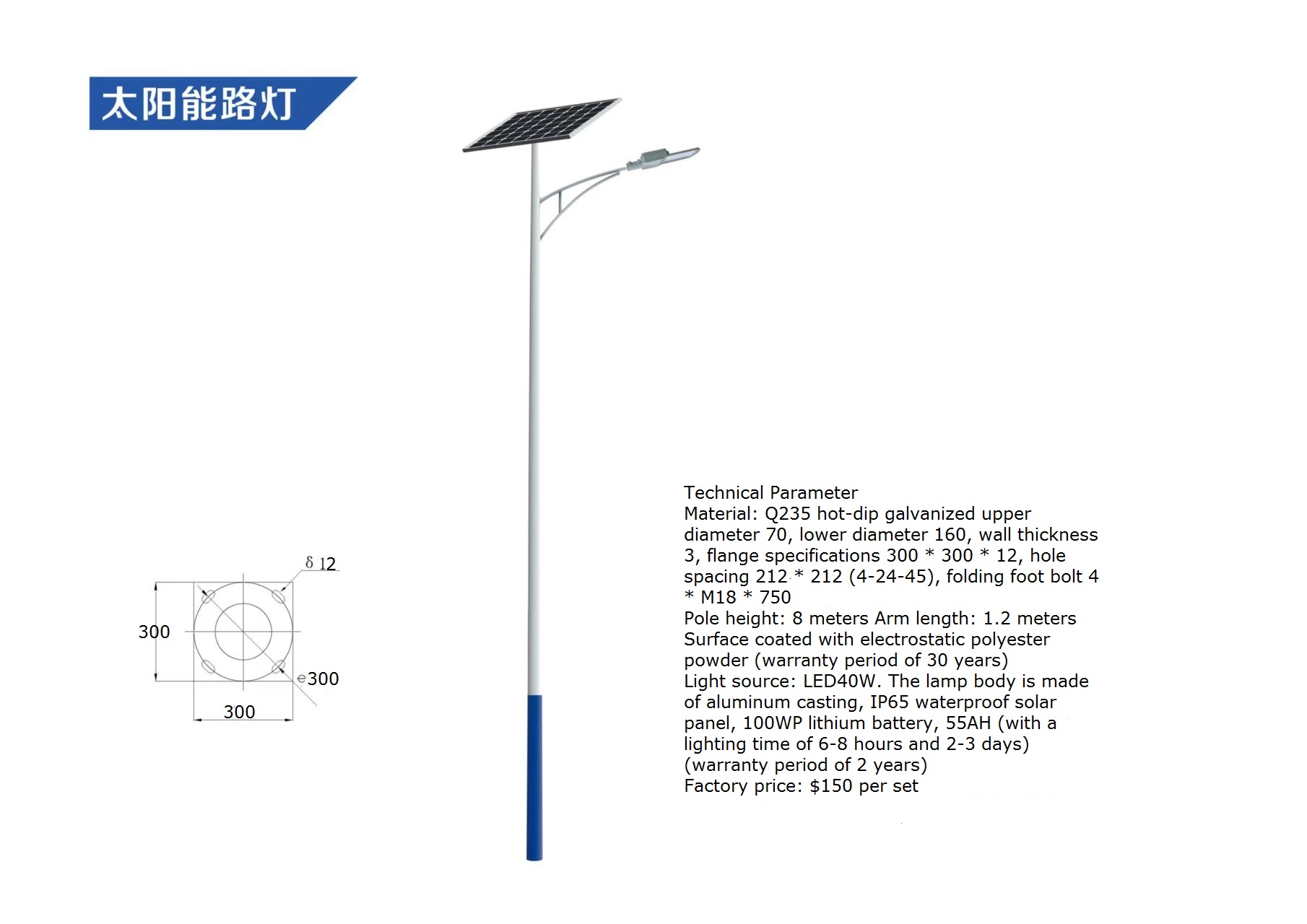 Outdoor Lighting Diy - Farola Solar LED impermeable para exteriores,
