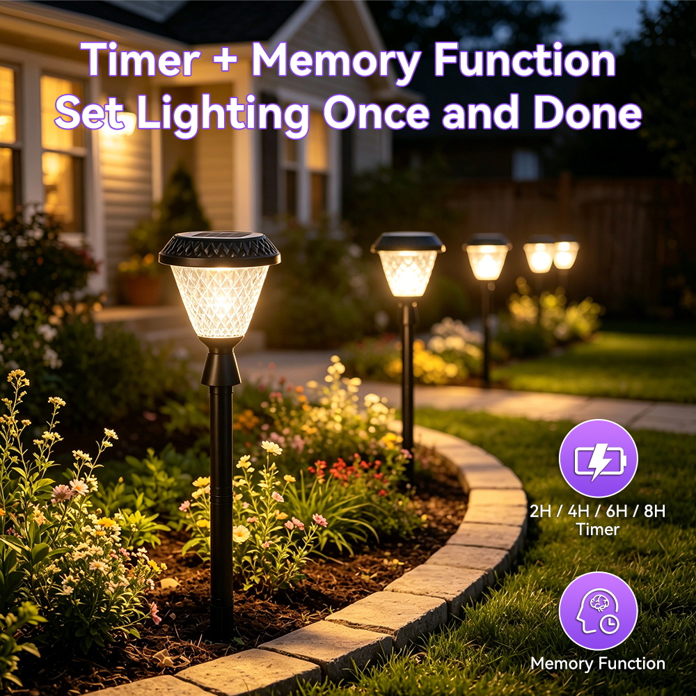 Color Changing Outdoor - Lámpara Solar para Poste, IP65 Impermeable,
