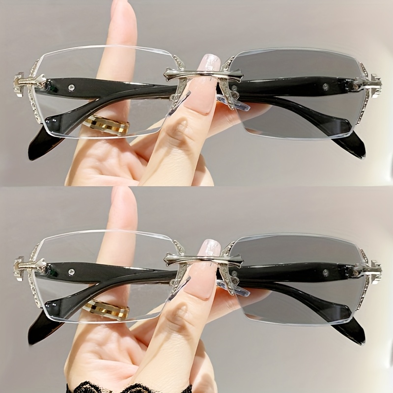 Color Changing Outdoor - Gafas fotocromáticas de Metal, montura Rectangular