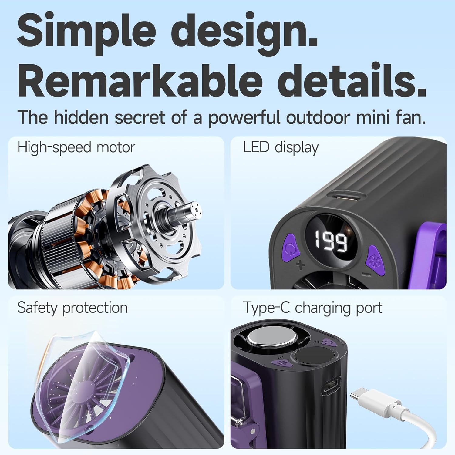 Ventilador portátil con clip d - Umbrella Led Clip reseña y precio