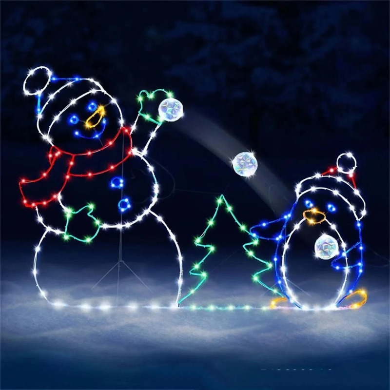 Luz LED de bola de nieve, muñe - Outdoor Xmas Lighting Ideas reseña y precio