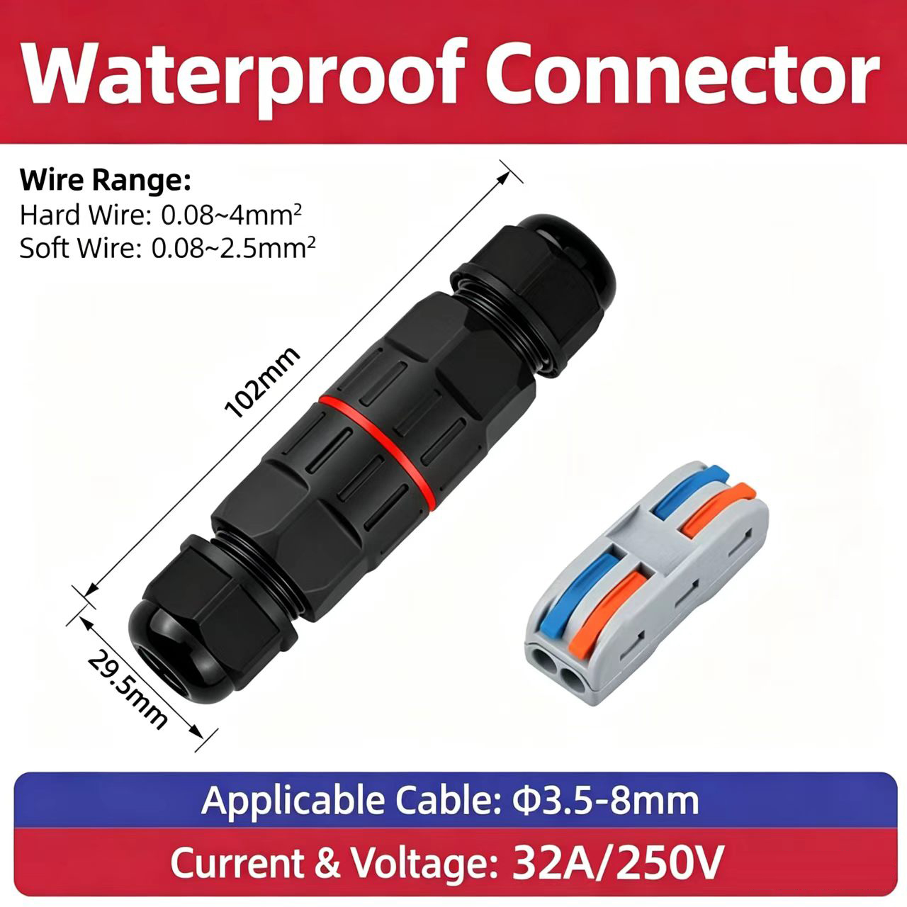 Conector de cable de 2 y 3 pin - Outdoor Lighting Wire Connectors reseña y precio