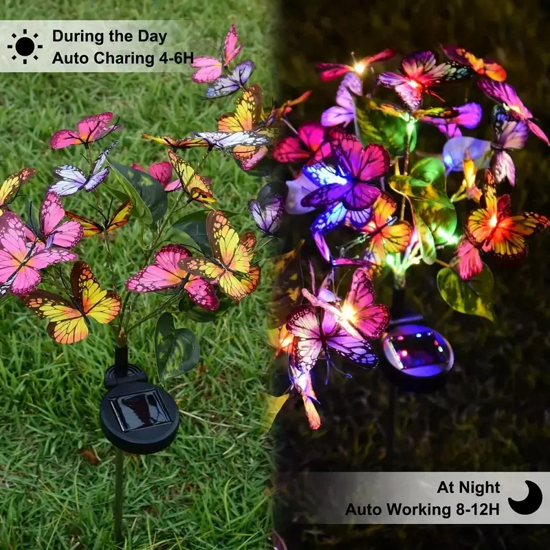 Luces LED solares de mariposa  - Outdoor Lighting Diy reseña y precio