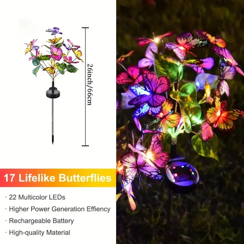 Luces LED solares de mariposa  - Outdoor Lighting Diy reseña y precio