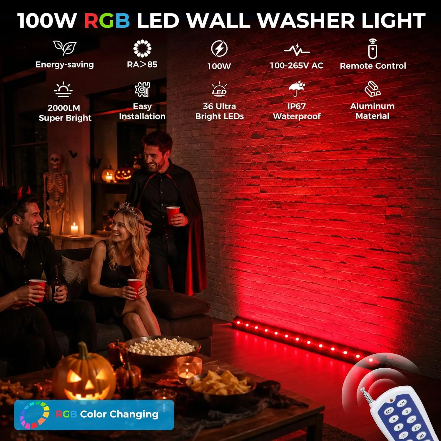 Paquete de 2 Luces RGB para Pa - Color Changing Outdoor reseña y precio