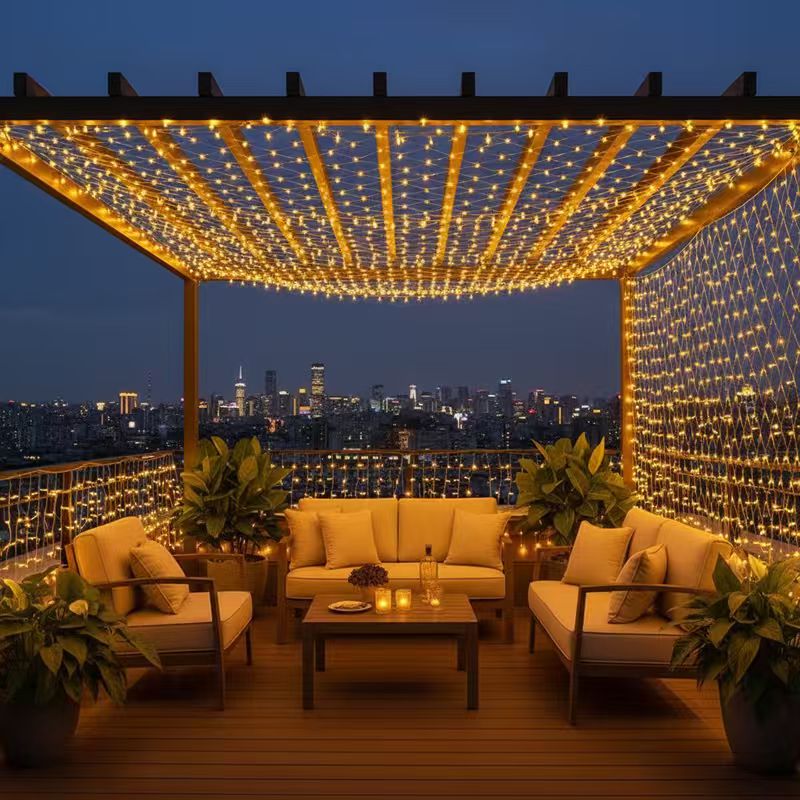 Cortina de Luces de Malla Navi - Outdoor Lighting Grid Screen reseña y precio