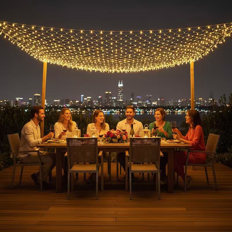 Cortina de Luces de Malla Navi - Outdoor Lighting Grid Screen reseña y precio