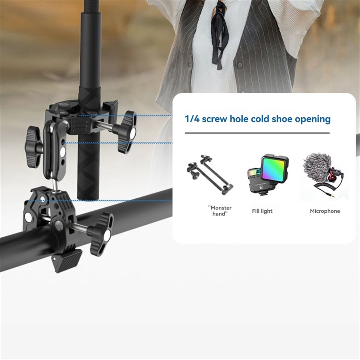 DT77 Super Clamp, Brazo Mágico - Umbrella Led Clip reseña y precio